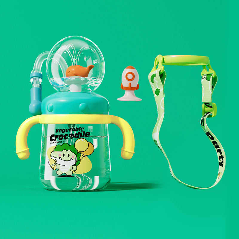 COMO Ball Tritan Kids Cup 10 oz 2 COMO(Whale+Rocket)