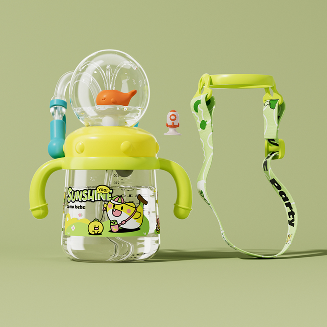 COMO Ball Tritan Kids Cup 10 oz 2 COMO(Whale+Rocket)