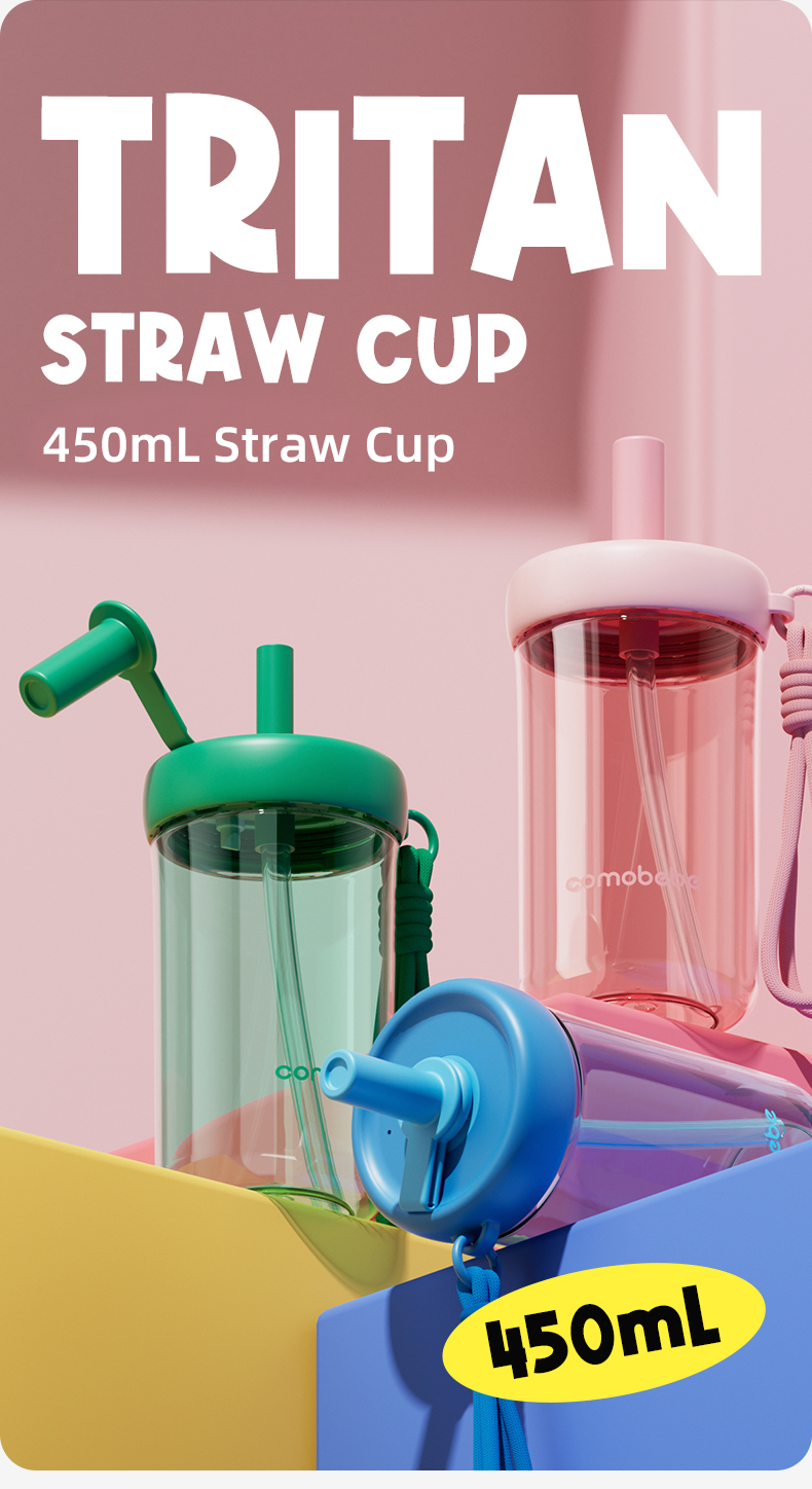 COMO Tritan Sippy Cup 15oz - with Lanyard